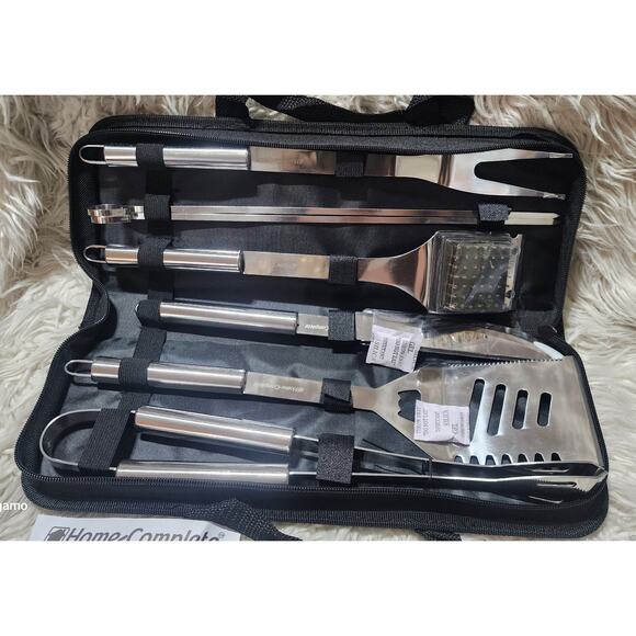 Home-Complele Stainless Steel Grill Set with Fabric Travel Case - Picture 4 of 5